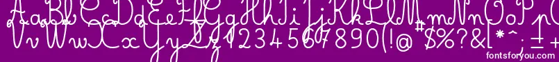 Belleallurecmgras Font – White Fonts on Purple Background