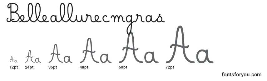 Belleallurecmgras Font Sizes