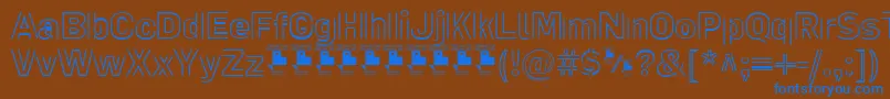 LaPejinaFontPersonalUse Font – Blue Fonts on Brown Background