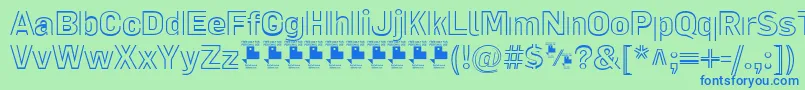 LaPejinaFontPersonalUse Font – Blue Fonts on Green Background