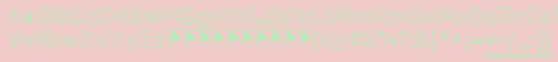 LaPejinaFontPersonalUse Font – Green Fonts on Pink Background