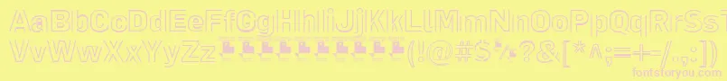 LaPejinaFontPersonalUse Font – Pink Fonts on Yellow Background