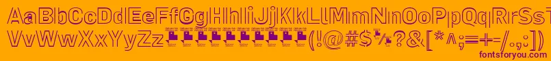 LaPejinaFontPersonalUse Font – Purple Fonts on Orange Background