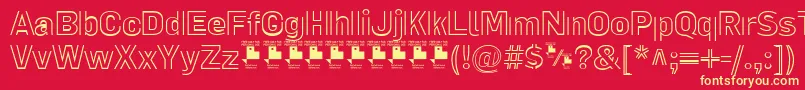 LaPejinaFontPersonalUse Font – Yellow Fonts on Red Background