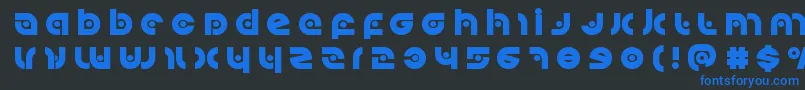 Kovacsspottitle Font – Blue Fonts on Black Background