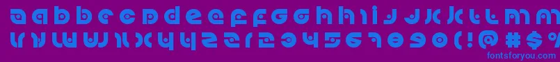 Kovacsspottitle Font – Blue Fonts on Purple Background