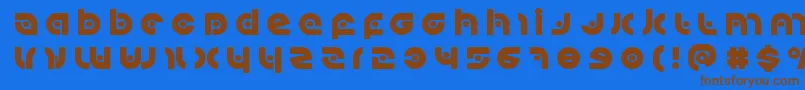 Kovacsspottitle Font – Brown Fonts on Blue Background