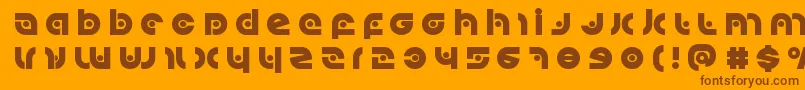 Kovacsspottitle Font – Brown Fonts on Orange Background