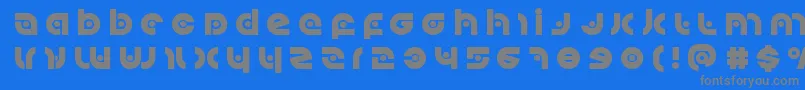 Kovacsspottitle Font – Gray Fonts on Blue Background