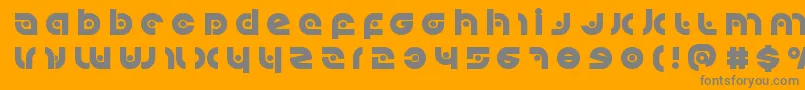 Kovacsspottitle Font – Gray Fonts on Orange Background