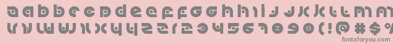フォントKovacsspottitle – ピンクの背景に灰色の文字