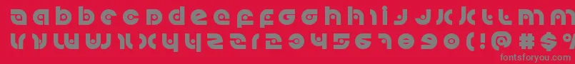 Kovacsspottitle Font – Gray Fonts on Red Background