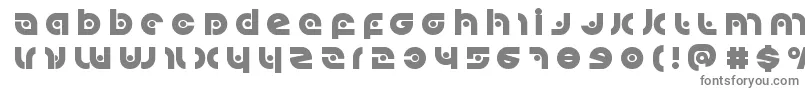 Kovacsspottitle-fontti – harmaat kirjasimet valkoisella taustalla