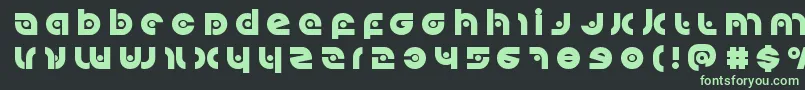 Kovacsspottitle Font – Green Fonts on Black Background
