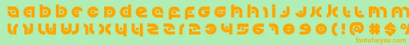 Kovacsspottitle Font – Orange Fonts on Green Background