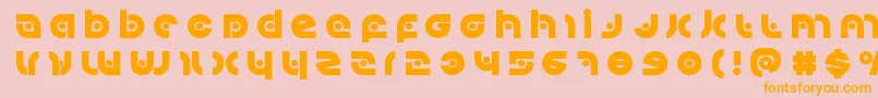 Kovacsspottitle Font – Orange Fonts on Pink Background