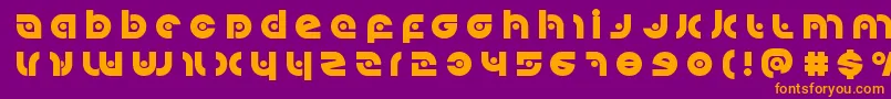 Kovacsspottitle Font – Orange Fonts on Purple Background