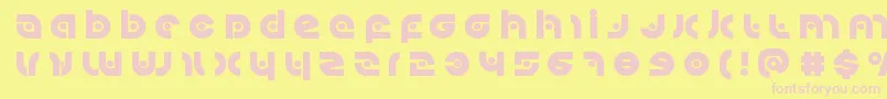 Kovacsspottitle Font – Pink Fonts on Yellow Background