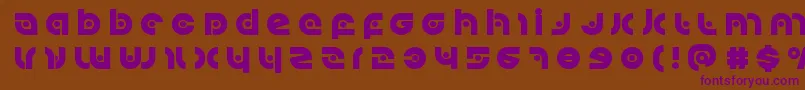 Kovacsspottitle Font – Purple Fonts on Brown Background