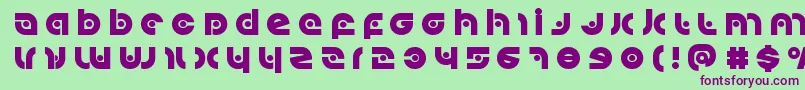 Kovacsspottitle Font – Purple Fonts on Green Background