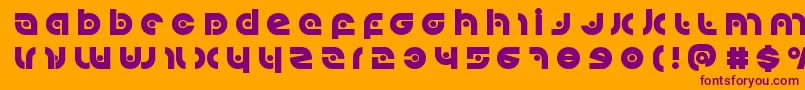 Kovacsspottitle Font – Purple Fonts on Orange Background