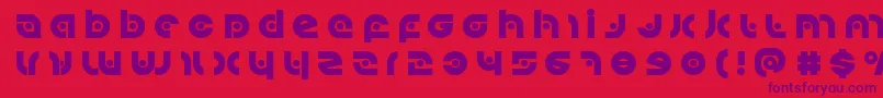 Kovacsspottitle Font – Purple Fonts on Red Background