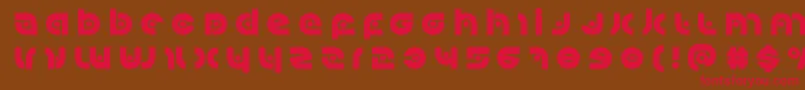 Kovacsspottitle Font – Red Fonts on Brown Background