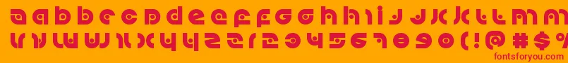 Kovacsspottitle Font – Red Fonts on Orange Background