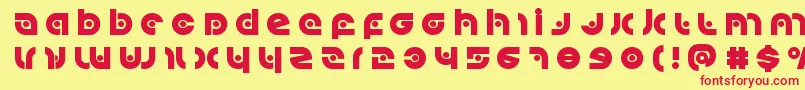 Kovacsspottitle Font – Red Fonts on Yellow Background