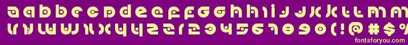 Kovacsspottitle Font – Yellow Fonts on Purple Background