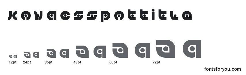 Kovacsspottitle Font Sizes