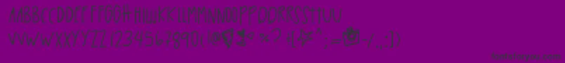 フォントBlacktinbox – 紫の背景に黒い文字