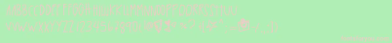 Blacktinbox Font – Pink Fonts on Green Background