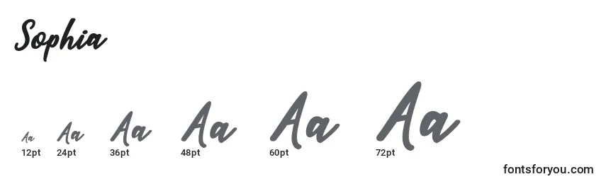 Sophia Font Sizes