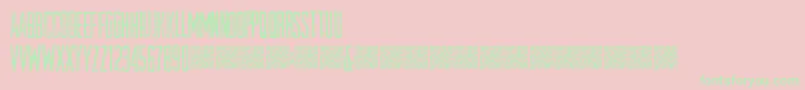 Openstore-Schriftart – Grüne Schriften auf rosa Hintergrund
