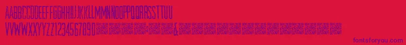 Police Openstore – polices violettes sur fond rouge