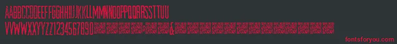 フォントOpenstore – 黒い背景に赤い文字
