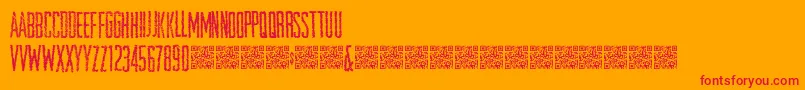 Openstore Font – Red Fonts on Orange Background