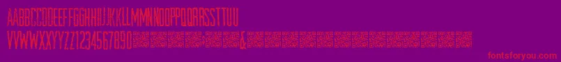 フォントOpenstore – 紫の背景に赤い文字