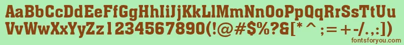 Aachenn Font – Brown Fonts on Green Background