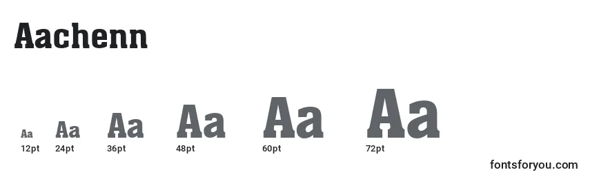 Размеры шрифта Aachenn