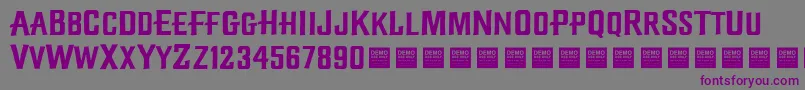 Шрифт DiamondCreekDemo – фиолетовые шрифты на сером фоне