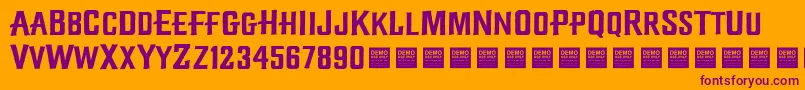 DiamondCreekDemo Font – Purple Fonts on Orange Background