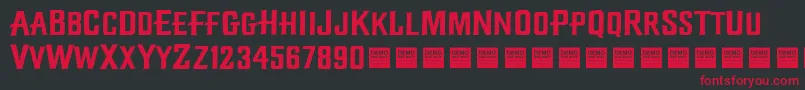 DiamondCreekDemo Font – Red Fonts on Black Background