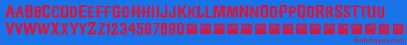 フォントDiamondCreekDemo – 赤い文字の青い背景