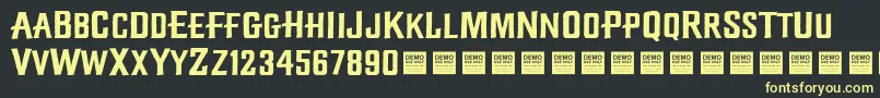 DiamondCreekDemo Font – Yellow Fonts on Black Background