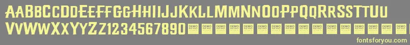 DiamondCreekDemo Font – Yellow Fonts on Gray Background