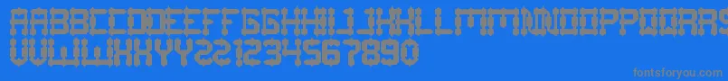 DrakoHeart Font – Gray Fonts on Blue Background