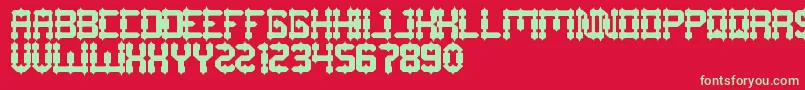 DrakoHeart Font – Green Fonts on Red Background