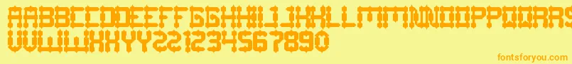 DrakoHeart Font – Orange Fonts on Yellow Background